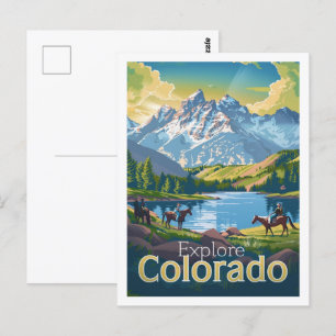 Colorado USA America Vintage Berömd Travel Ställe Vykort