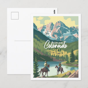 Colorado USA America Vintage Berömd Travel Ställe Vykort