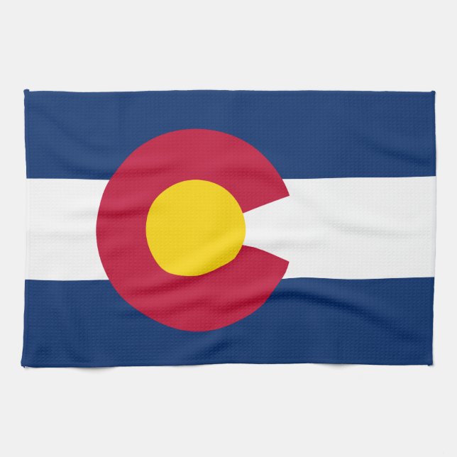 Colorado: USA:s Statlig flagga, 100-talet Kökshandduk (Horisontell)