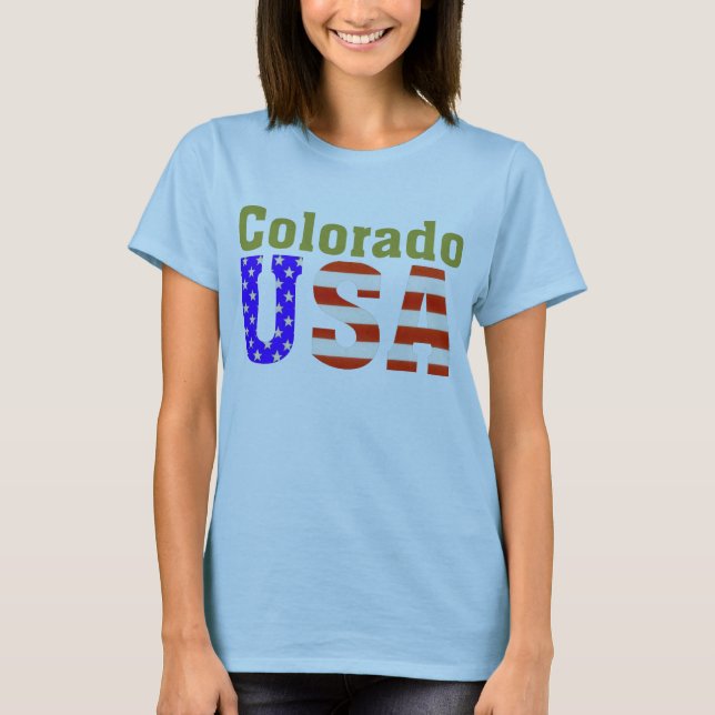 Colorado USA! T Shirt (Framsida)