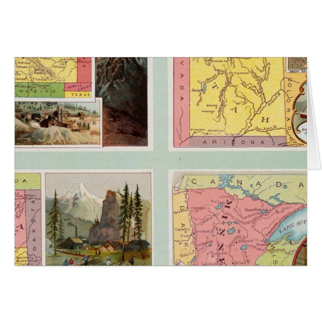 Colorado, Utah, Montana, Minnesota Hälsningskort (Framsidan Horizontal)