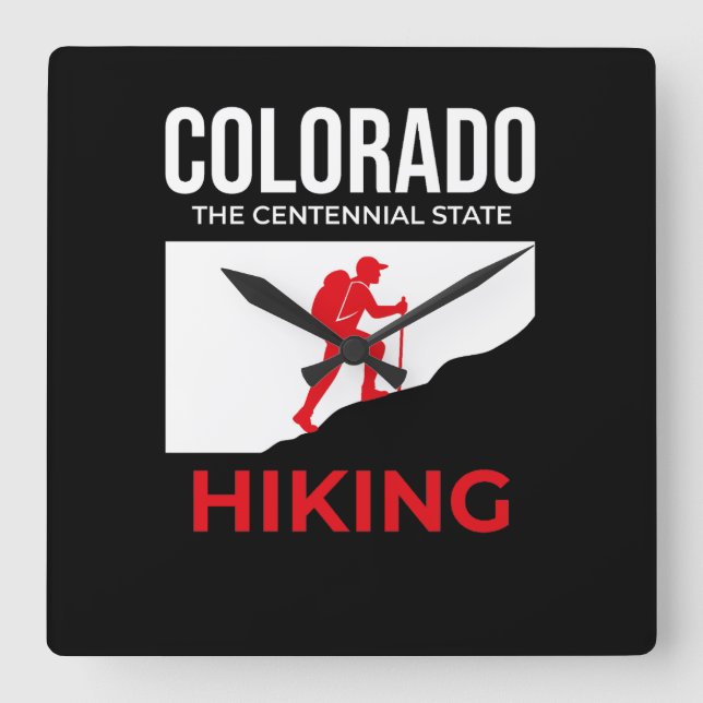 Colorado vandring – The Centennial State USA Fyrkantig Klocka (Framsida)
