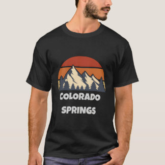 Colorado Vår bergen Sol Retro Souvenir Manar T Shirt