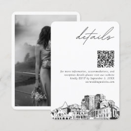 Colorado Vår Bröllop Modern Details QR-kod Tilläggskort