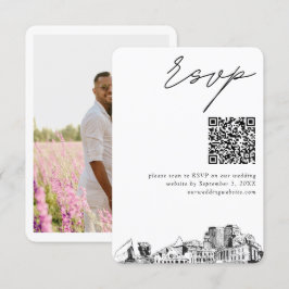 Colorado Vår Bröllop Modern OSA QR-kod Tilläggskort