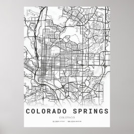 Colorado Vår City Karta Poster