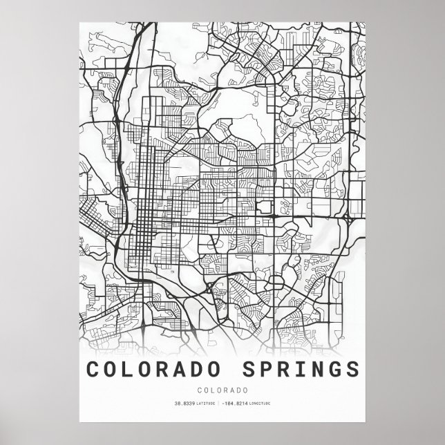 Colorado Vår City Karta Poster (Framsidan)