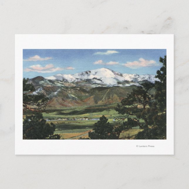 Colorado Vår, CO - Pikes Peak Vykort (Framsida)