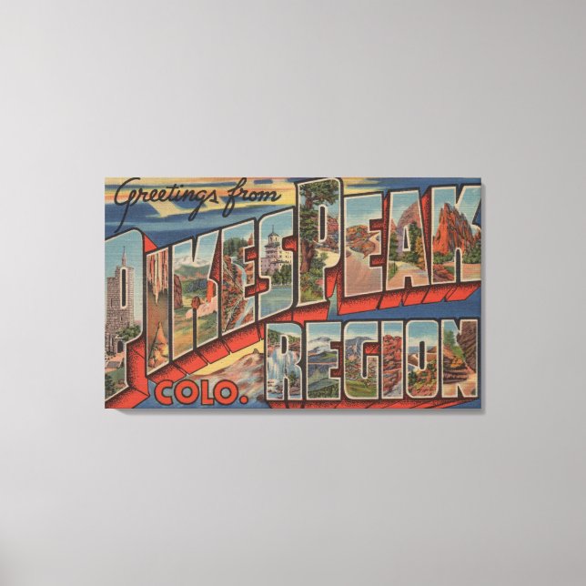 Colorado Vår, Colorado - Pikes Peak Canvastryck (Framsida)