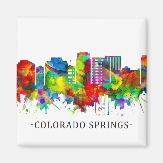 Colorado Vår Colorado Skyline Magnet (Framsidan)