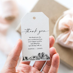 Colorado Vår Skyline Wedding Favor Märkre Presentetikett