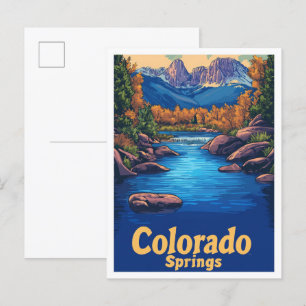 Colorado Vår USA Vintage resor Illustration Vykort