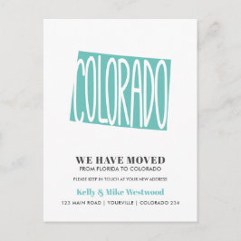 COLORADO Vi har flyttat Ny adress Nytt hem Vykort