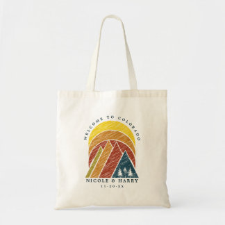 Colorado Vintage Mountas Bröllop välkommen Tygkasse
