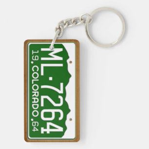 Colorado vintageregistreringsskylt 1964 Keychain