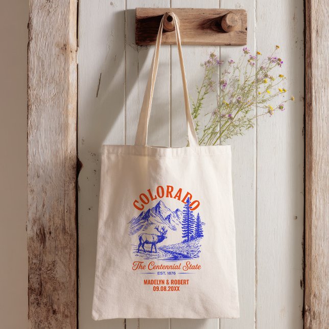 Colorado Wedding Welcome Gift Bridesmaid, Guests Tygkasse (Skapare uppladdad)