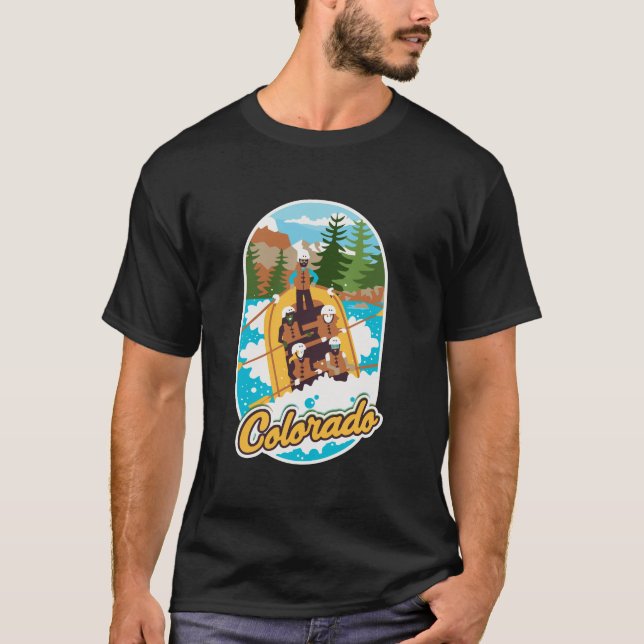 Colorado Whitewater Raiting T Shirt (Framsida)