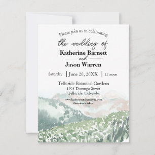 Colorado Wildblombergen Summer Watercolor Inbjudningar
