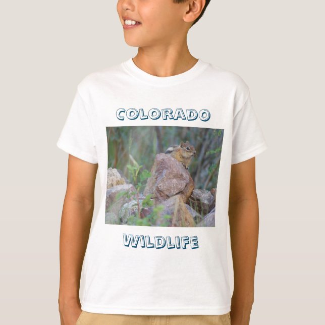 Colorado Wildlife: Chipmunk T Shirt (Framsida)