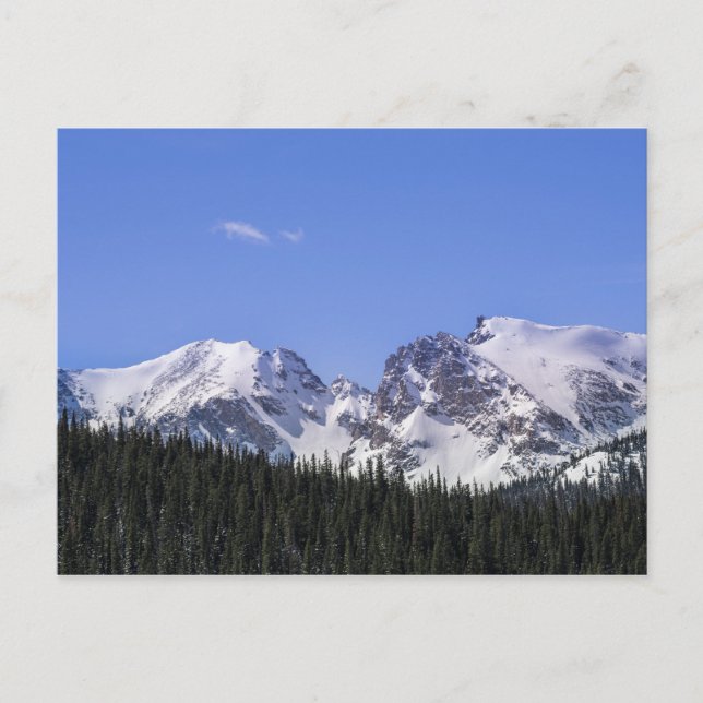 Colorado Winter Mountain Peaks Vykort (Framsida)