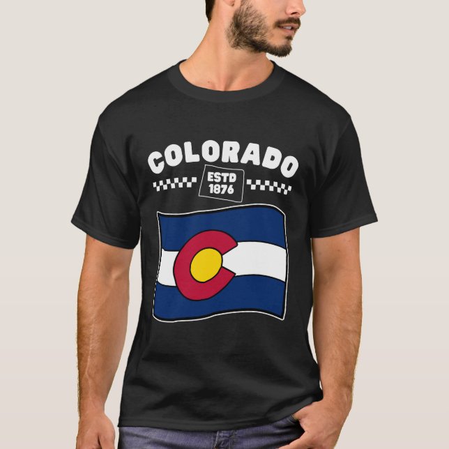 Coloradoflagga 1876 t shirt (Framsida)