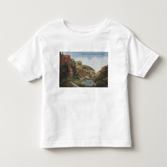 Coloradofloden CO - eka klippor Tee (Framsida)