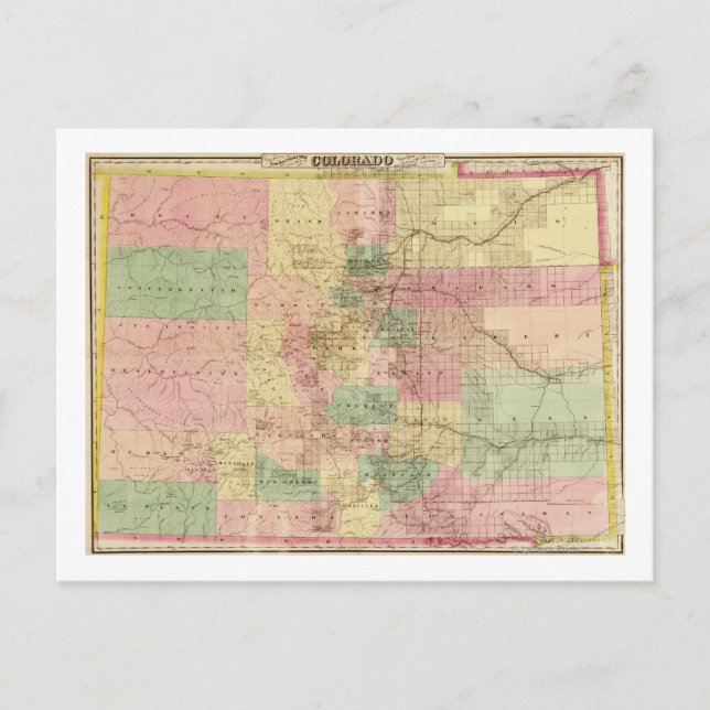 ColoradoPanoramic MapColorado Vykort (Framsida)
