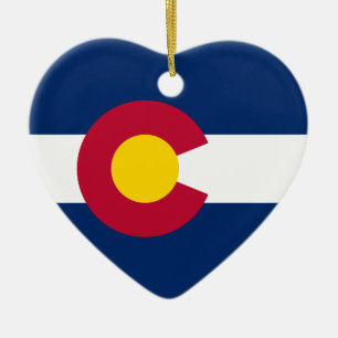 Colorados Flagga Julgransprydnad Keramik