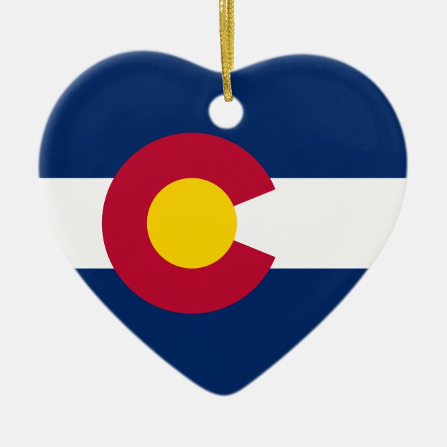 Colorados Flagga Julgransprydnad Keramik (Framsidan)