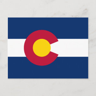 Colorados Flagga Vykort