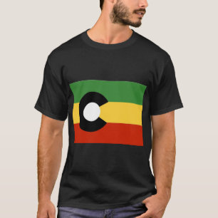 ColoRasta statlig flagga. Colorado fershur. Tee Shirt
