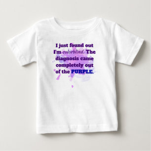 Colorblind Funny Joke Shirt Lila Blue T