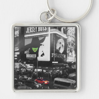 Colorblind på Broadway Keychain Fyrkantig Silverfärgad Nyckelring