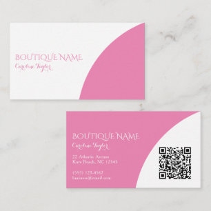 Colorblock Boutique Rosa QR-kodAffärskort Tilläggskort
