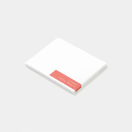 Colorblock Fet Red Modern Minimalist Simple Post-it Block