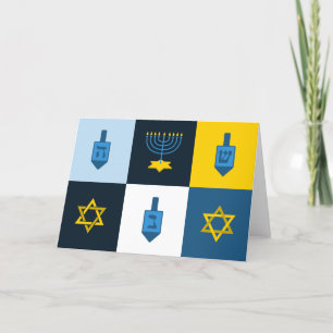 colorblock hebreiska hanukkah helgkort
