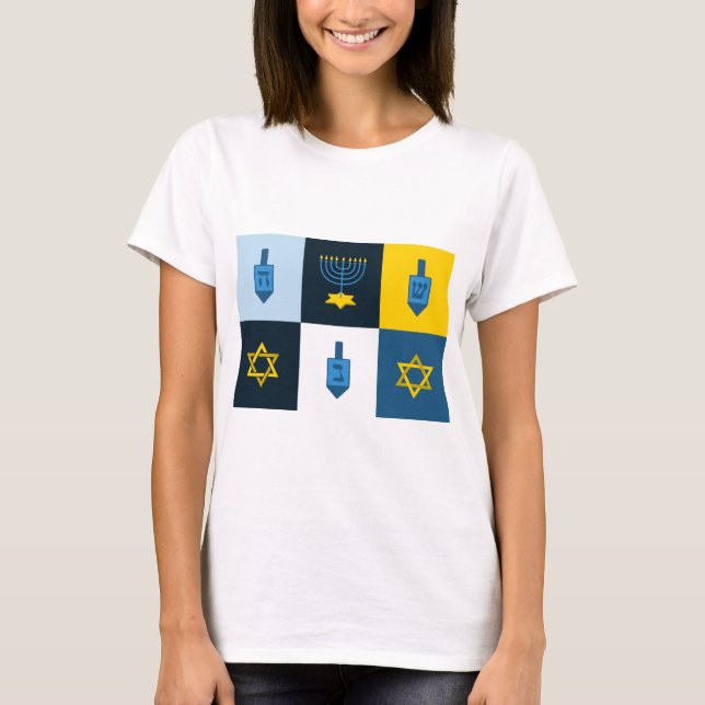 colorblock hebreiska hanukkah t shirt (Framsida)