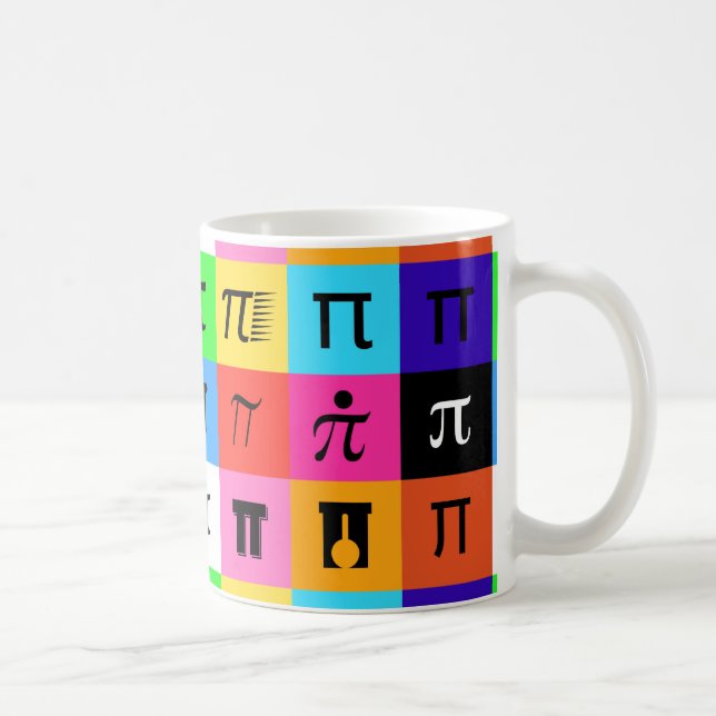 colorblock lycklig pi day kaffemugg (Höger)