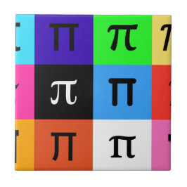 colorblock lycklig pi day kakelplatta