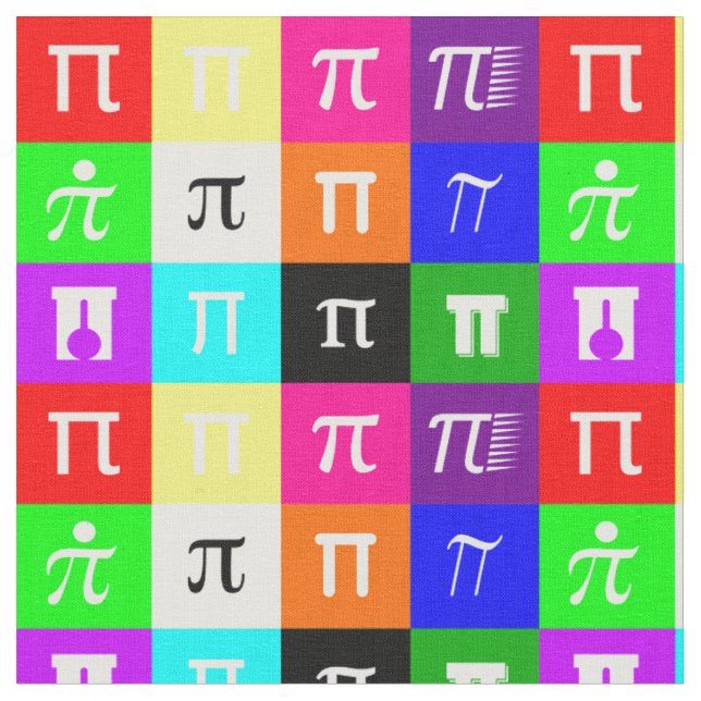 Colorblock lycklig pi day math geometry science tyg (Närbild)