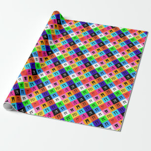 colorblock lycklig pi day presentpapper