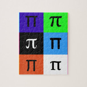 colorblock lycklig pi day pussel
