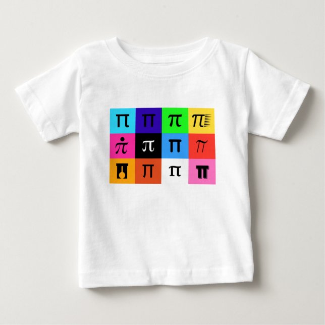 colorblock lycklig pi day tee shirt (Framsida)