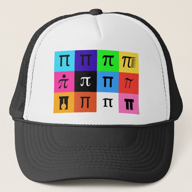 colorblock lycklig pi day truckerkeps (Framsida)