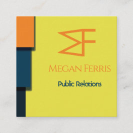 Colorblock Modern Fyrkantigt Visitkort