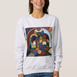Colorblock Mural CrewnackSweatshirt T Shirt