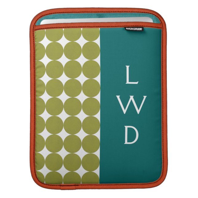 Colorblock pricker MonogramRickshawipad sleeve (Front Device)