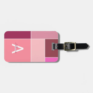 Colorblock Rand Rosa Monogram Bagagebricka