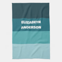 Colorblock Teal Vågrät Rand