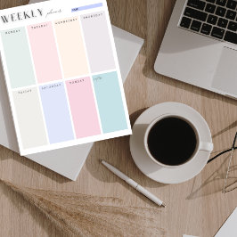 Colorblock Weekly Planner Anteckningsblock